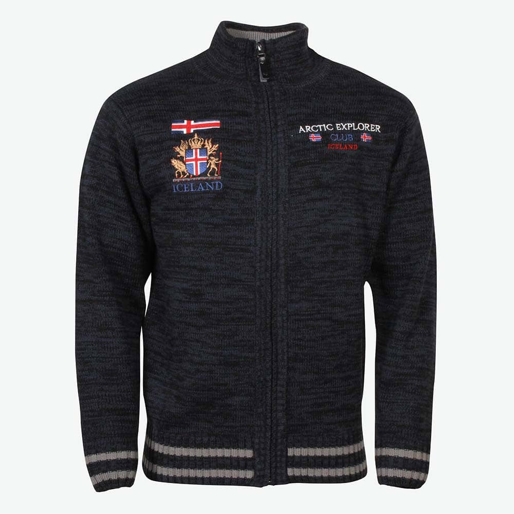 Thor zipped sweater with embroidered flag